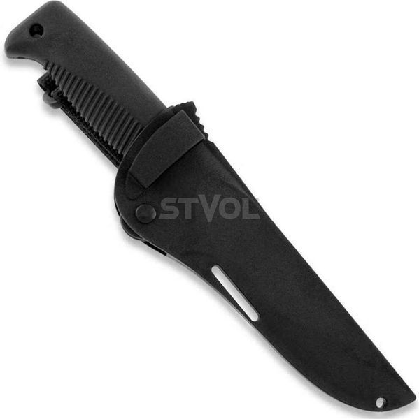 Нож Peltonen M07, покрытие cerakote black, черный, черный композитный чехол