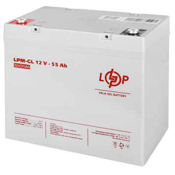 Акумулятор гелевий LPM-GL 12 V &mdash; 55 Ah