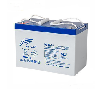 Акумуляторна батарея GEL RITAR DG12-65, Gray Case, 12 V 65 Ah ( 350 х 167 х 182) Q1/48