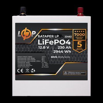 Акумулятор LP LiFePO4 12V (12.8V) - 230 Ah (2944Wh) (BMS 80/40A) метал
