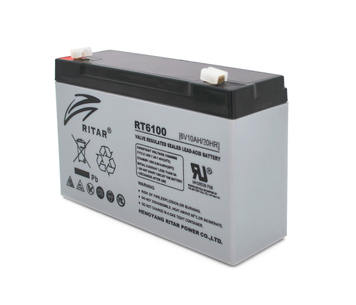Акумуляторна батарея AGM RITAR RT6100, Gray Case, 6 V 10 Ah ( 150 х 50 х 93 (99) Q10