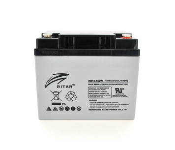 Акумуляторна батарея AGM RITAR HR12150W, Gray Case, 12 V 40.0 Ah (198 х 166 х 169 (169) 12.40kg Q1/48