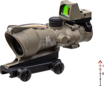Комплект TRIJICON приціл ACOG 4x32 BAC і приціл коліматорний RMR 3.25 МОА FDE
