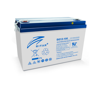 Акумуляторна батарея GEL RITAR DG12-100, Gray Case, 12 V 100.0 Ah (328 х 172 х 215 (220) ) Q1/36