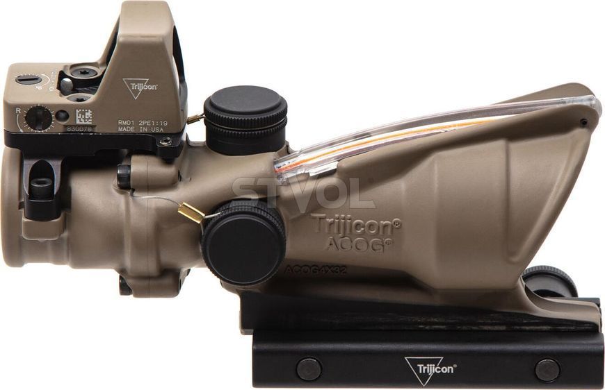 Комплект TRIJICON приціл ACOG 4x32 BAC і приціл коліматорний RMR 3.25 МОА FDE