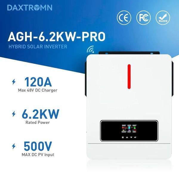 Гибридный инвертор Daxtromn AGH-6.2KW, 48 В, 120 А, 6200 Вт