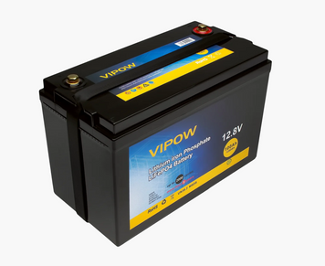 Акумуляторна батарея Vipow LiFePO4 12,8 V 100 Ah з вбудованою ВМS-платою 80A