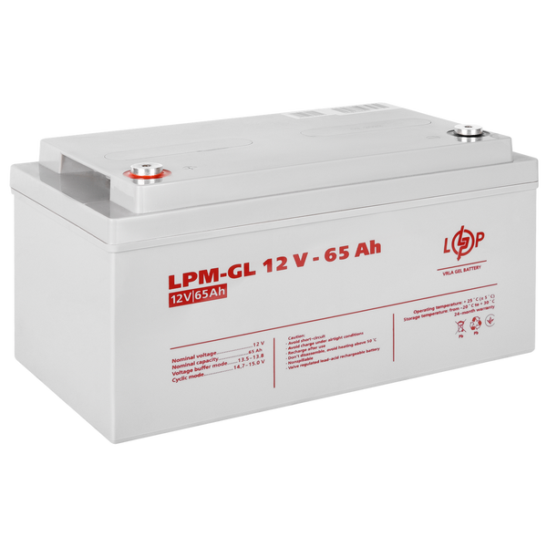 Аккумулятор гелевый LPM-GL 12V - 65 Ah