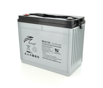 Акумуляторна батарея AGM RITAR RA12-134, Gray Case, 12 V 134.0 Ah ( 340 x 173 x 287) Q1