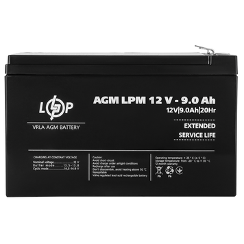 Аккумулятор AGM LPM 12V - 9 Ah