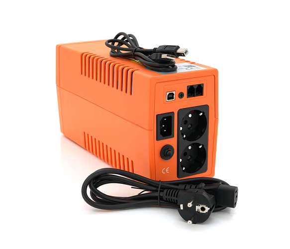 ИБП MAKELSAN Lion650VA (390W) Standby-L, LED, 170-280VAC, AVR 1st, 2xSCHUKO socket, 1x12V7Ah, Plastic Case (