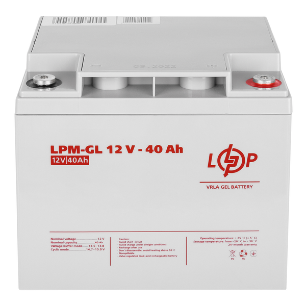 Аккумулятор гелевый LPM-GL 12V - 40 Ah