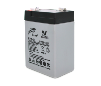 Акумуляторна батарея AGM RITAR RT640, Black Case, 6 V 4 Ah ( 70х47х99 (107) ) Q20