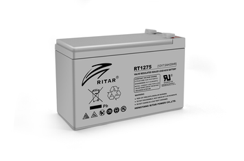 Акумуляторна батарея AGM RITAR RT1275, Gray Case, 12 V 7.5 Ah ( 151 х 65 х 94 (100) ) Q10