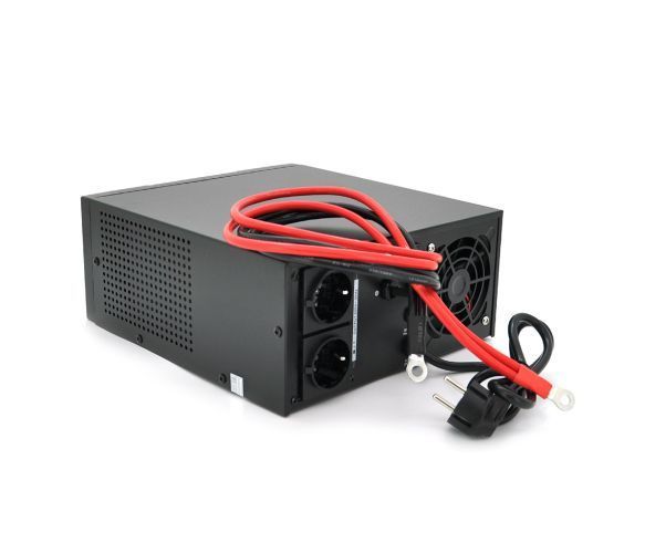 Инвертор BRAZZERS BRSW-LFP-600 (500Вт), под внешний АКБ 12V(LiFePo4/GEL/AGM), ток заряда 10/20A, BOX