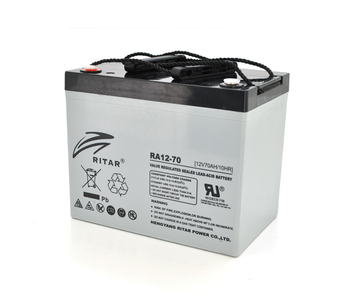 Акумуляторна батарея AGM RITAR RA12-70, Gray Case, 12 V 70.0 Ah ( 350 x 167 x 182) Q1