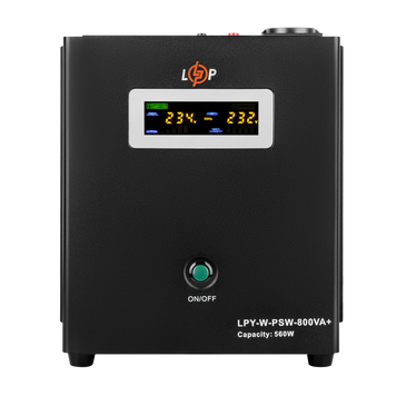 ИБП с правильной синусоидой 12V LPY-W-PSW-800VA+(560Вт)5A/15A