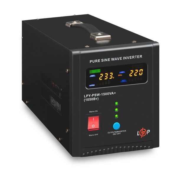 Источник бесперебойного питания LogicPower LPY-PSW-1500VA+ (1050Вт) 10A/15A з правильною синусоїдою 24V