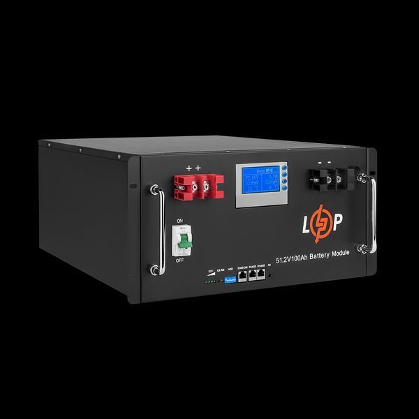 Акумулятор LP LiFePO4 48V - 100 Ah (Smart BMS 100A) з LCD RM