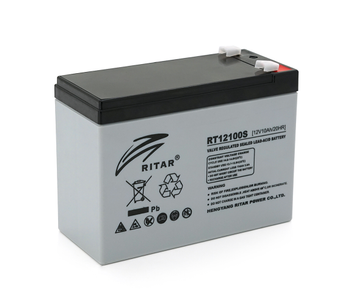Акумуляторна батарея AGM RITAR RT12100S, Gray Case, 12 V 10.0 Ah ( 151 х 98 х 95 (101) ) Q8