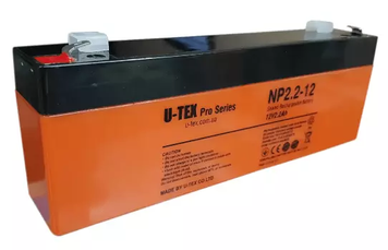 Аккумулятор свинцово-кислотный U-tex NP2.2-12 (2.2 Ah/12 V)
