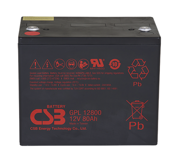 Акумуляторна батарея CSB GPL12800, 12 V 80 Ah (261х168х210 (220)