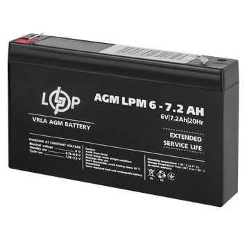 Аккумулятор AGM LPM 6V - 7.2 Ah