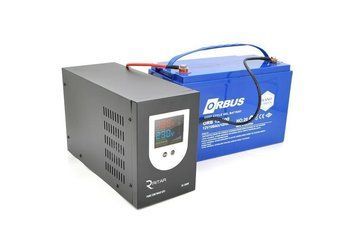 Комплект резервного живлення Ritar RitarSK - 800VA (500W) + гелева батарея ORBUS GEL 12V 100Ач