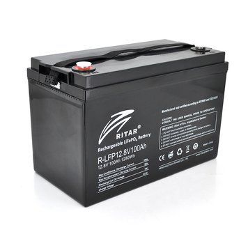Аккумуляторная батарея Ritar LiFePO4 12,8V 100Ah 1280Wh ( 328 x 172 x 215 (220) Q1