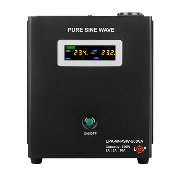 ИБП с правильной синусоидой 12V LPA-W-PSW-500VA(350Вт) 2A/5A/10A