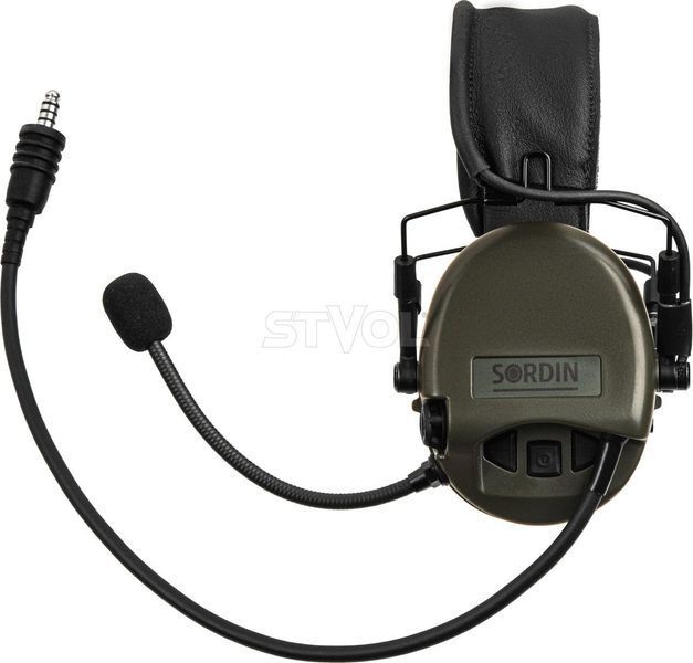 74332-06-S Навушники Sordin Supreme MIL CC Slim Headband Green PVC
