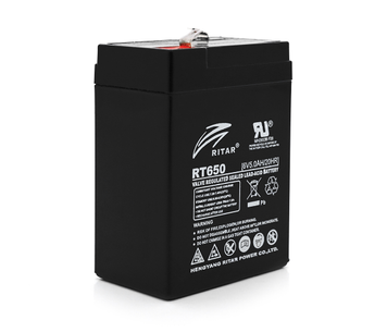 Акумуляторна батарея AGM RITAR RT650, Black Case, 6 V 5 Ah ( 70х47х 99 (107) )Q20
