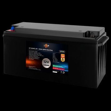 Аккумулятор LP LiFePO4 12V - 230 Ah (BMS 150A/75A) пластик для ИБП