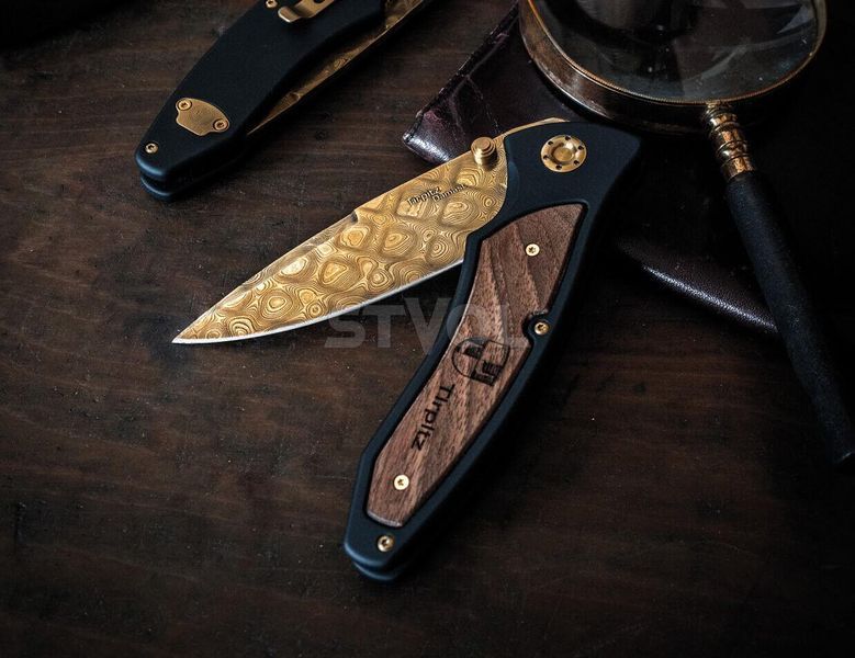 Нож Boker "Tirpitz Damast Gold"