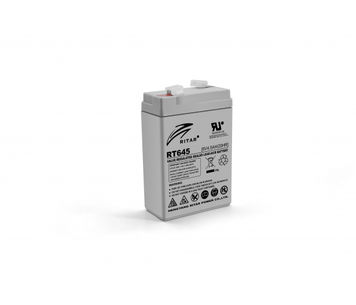 Акумуляторна батарея AGM RITAR RT645, Black Case, 6 V 4.5 Ah ( 70х47х99 (105) ) Q20