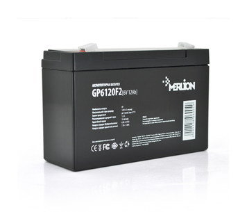 Акумуляторна батарея MERLION AGM GP6120F2 6 V 12 Ah ( 150 x 50 x 95 (100) Q10