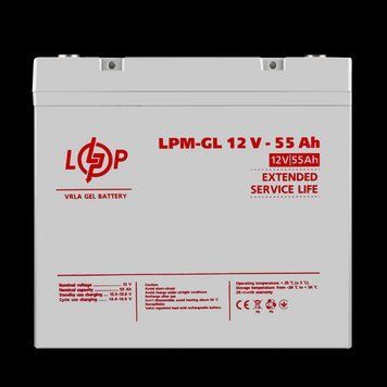Акція.Акумулятор гелевий LPM-GL 12V &mdash; 55 Ah
