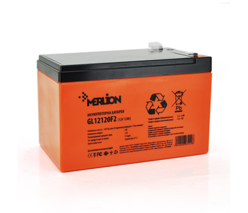 Акумуляторна батарея MERLION GL12120F2 12 V 12 Ah ( 150 x 98 x 95 (100)) Orange Q6/252