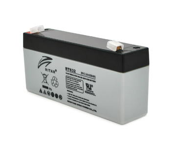 Акумуляторна батарея AGM RITAR RT632, Gray/Black Case, 6V 3.2 Ah ( 134х35х60 (66) Q10