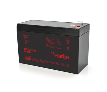 Акумуляторна батарея MERLION HR1234W, 12 V 9,5 Ah ( 151 х 65 х 94 (100)) Black Q10/420