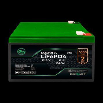 Акумулятор GV LiFePO4 12,8V &mdash; 12 Ah (154Wh)