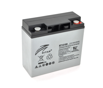 Акумуляторна батарея AGM RITAR RT12180, Gray Case, 12 V 18.0 Ah ( 181 х 77 х 167) Q4