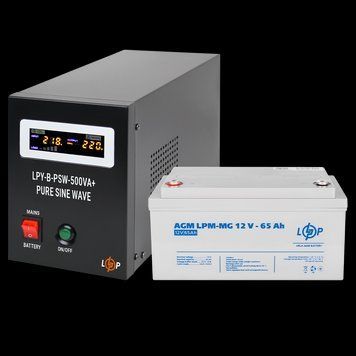 Комплект резервного питания для котла LP (LogicPower) ИБП + мультигелевая батарея (UPS B500VA + АКБ MG 780Wh)