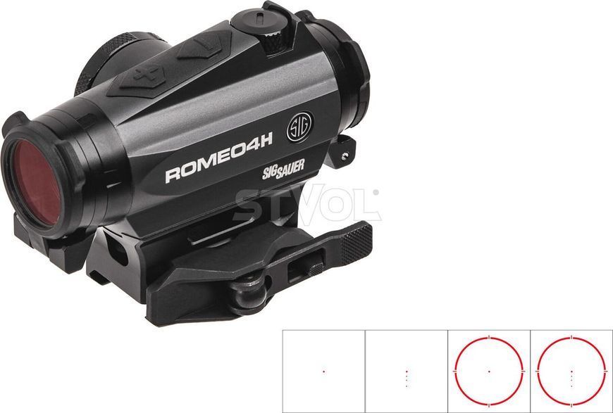 Прибор коллиматорный SIG Optics ROMEO 4H, BALLISTIC CIRCLE DOT, 0.5 MOA ADJ, GRAPHITE