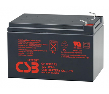 Акумуляторна батарея CSB GP12120F2, 12 V 12 Ah (151х98х100 мм), Box/Q6