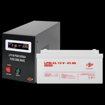 Комплект резервного питания для котла LP (LogicPower) ИБП + гелевая батарея (UPS B500VA + АКБ GL 780W)