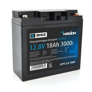 Литий-железо-фосфатный аккумулятор Merlion LiFePO4 12.8V 18AH (4S3P/BMS-20A),(181x77x167) для
