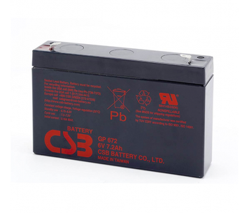 Акумуляторна батарея CSB GP672, 6 V 7.2 Ah (151х34х94мм), Q10