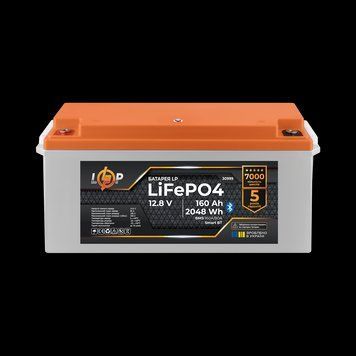 Аккумулятор LP LiFePO4 12,8V - 160 Ah (2048Wh) (BMS 160A/80А) пластик Smart BT
