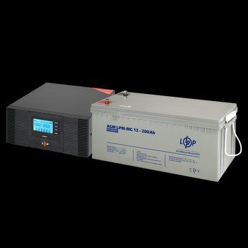 Комплект резервного питания LP (LogicPower) ИБП + мультигелевая батарея (UPS B1500 + АКБ MG 2400W)